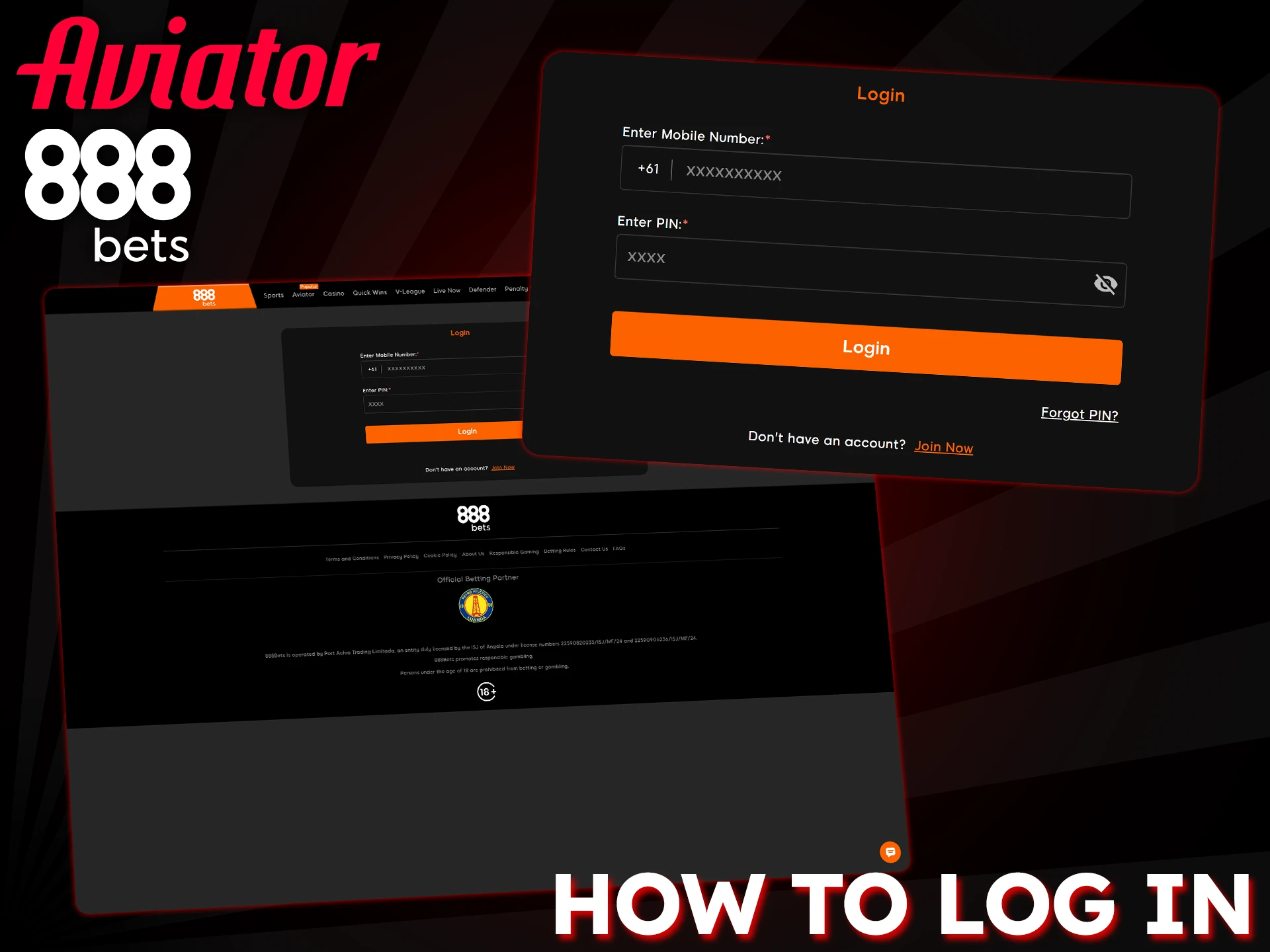 Log in to 888Bets, deposit, and navigate to Aviator to start playing.
