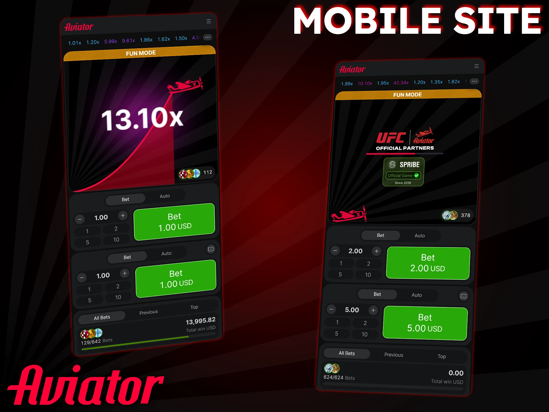 Many casinos offer a great mobile browser version of Aviator.