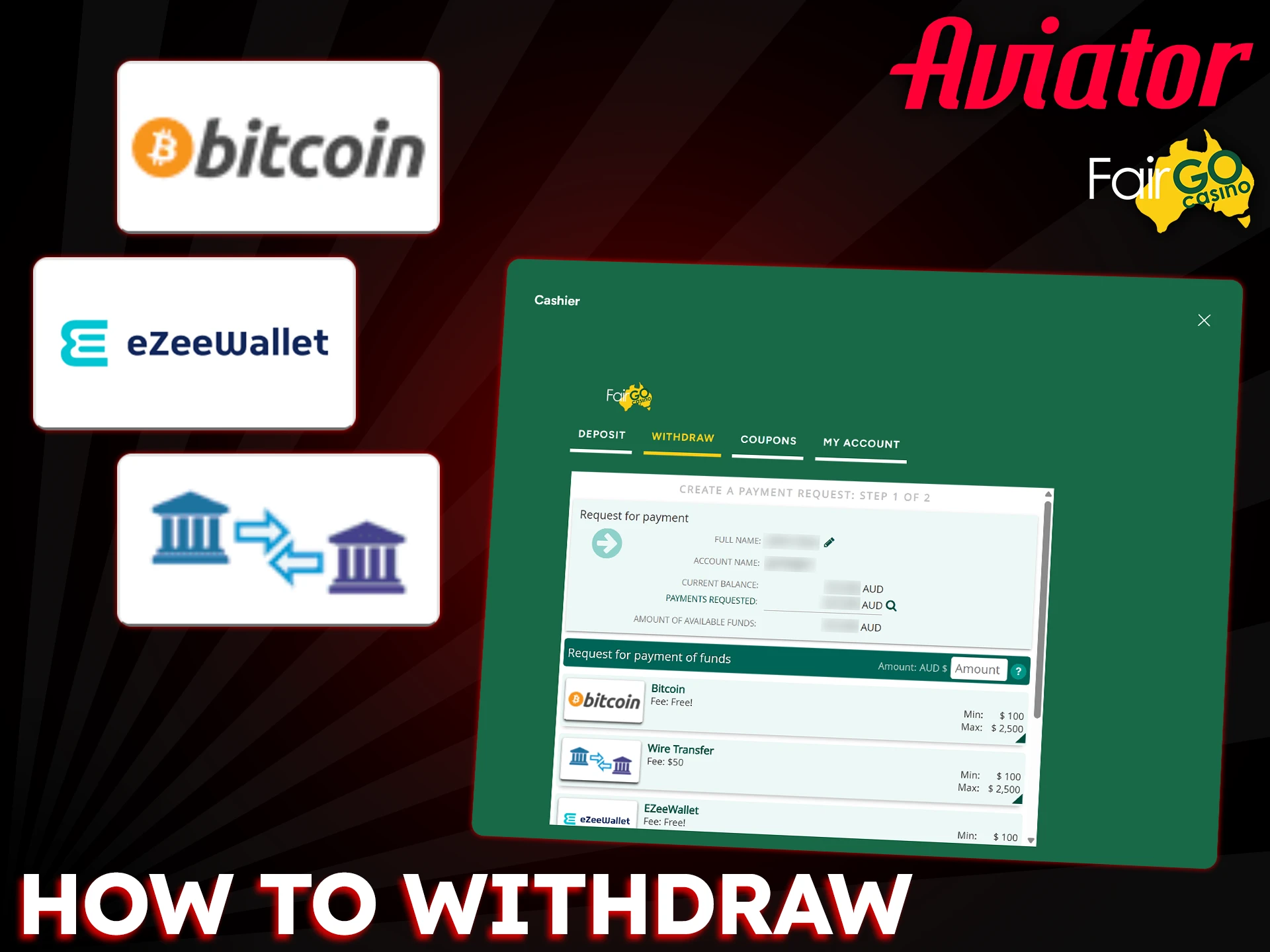 Verify your Fair Go Casino account to withdraw your Aviator winnings.