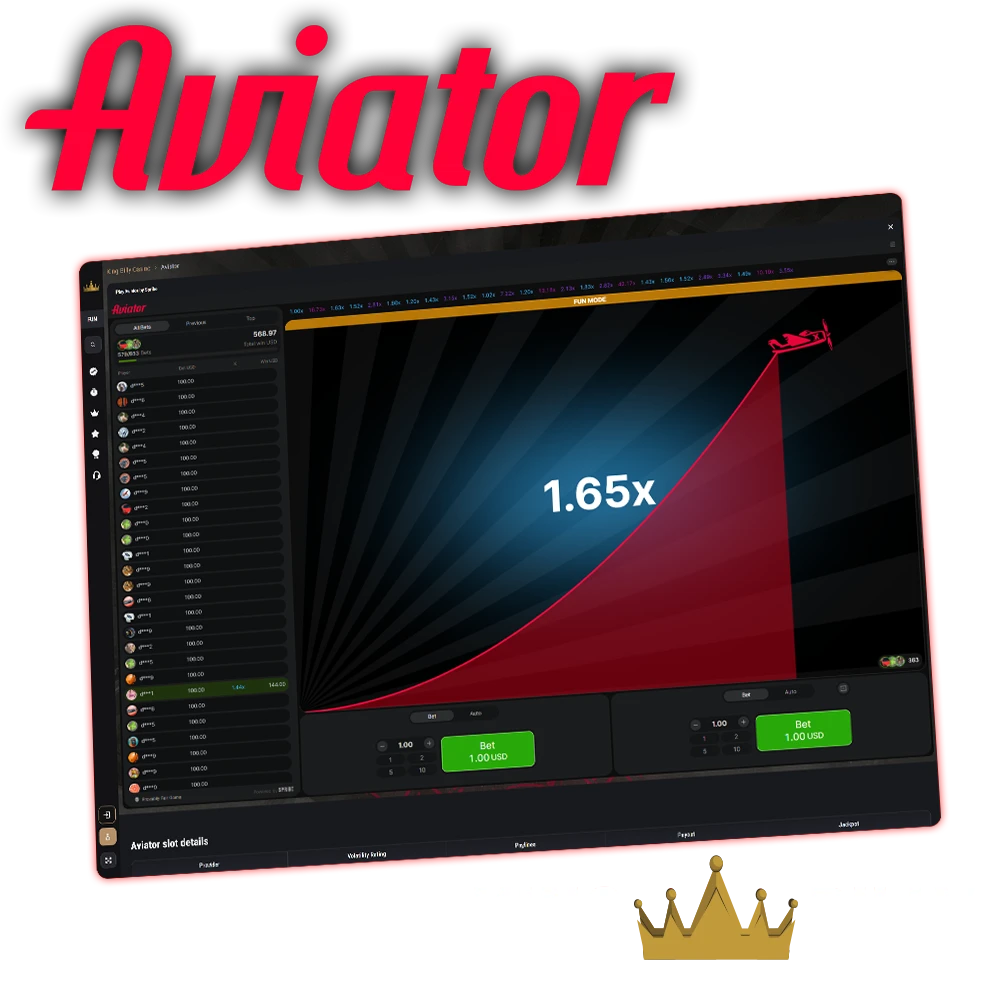 Play Aviator in King Billy for a safe and comfortable experience.