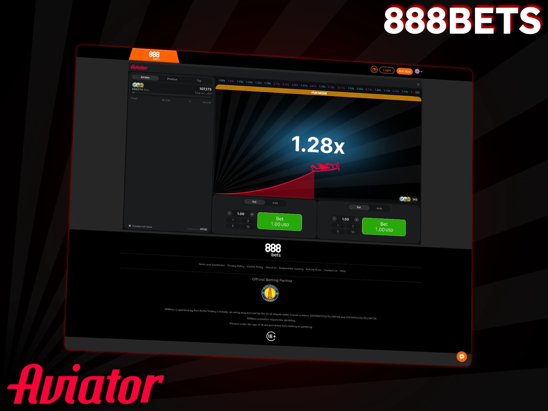 888Bets offers new Aviator players free bets, fast withdrawals, and a simple interface.