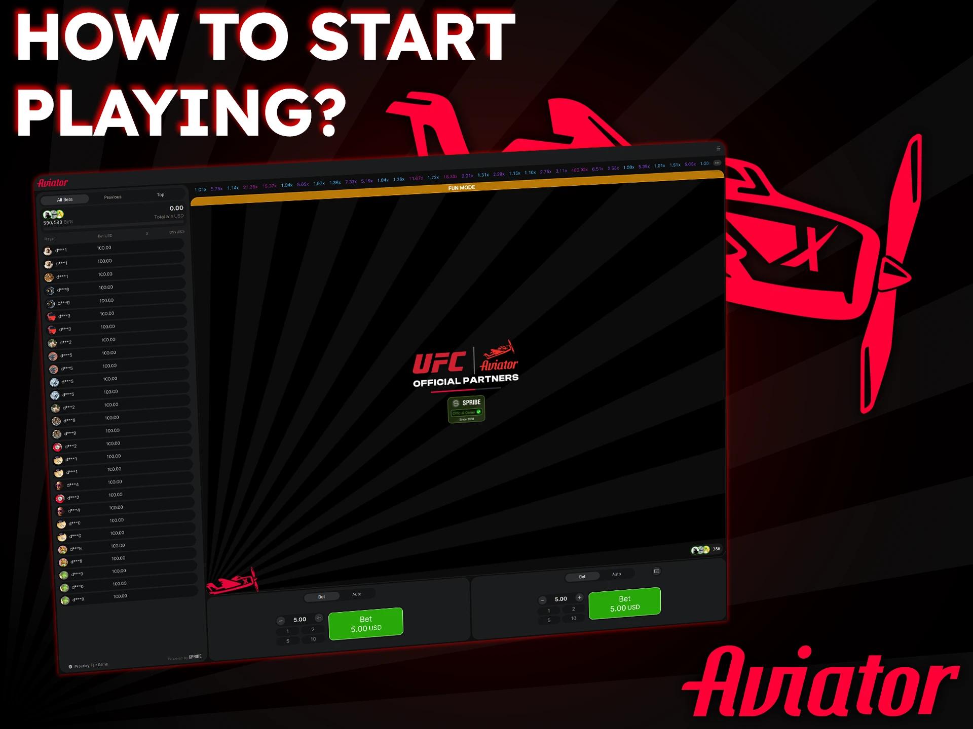 Follow these instructions to start playing Aviator quickly and easily.