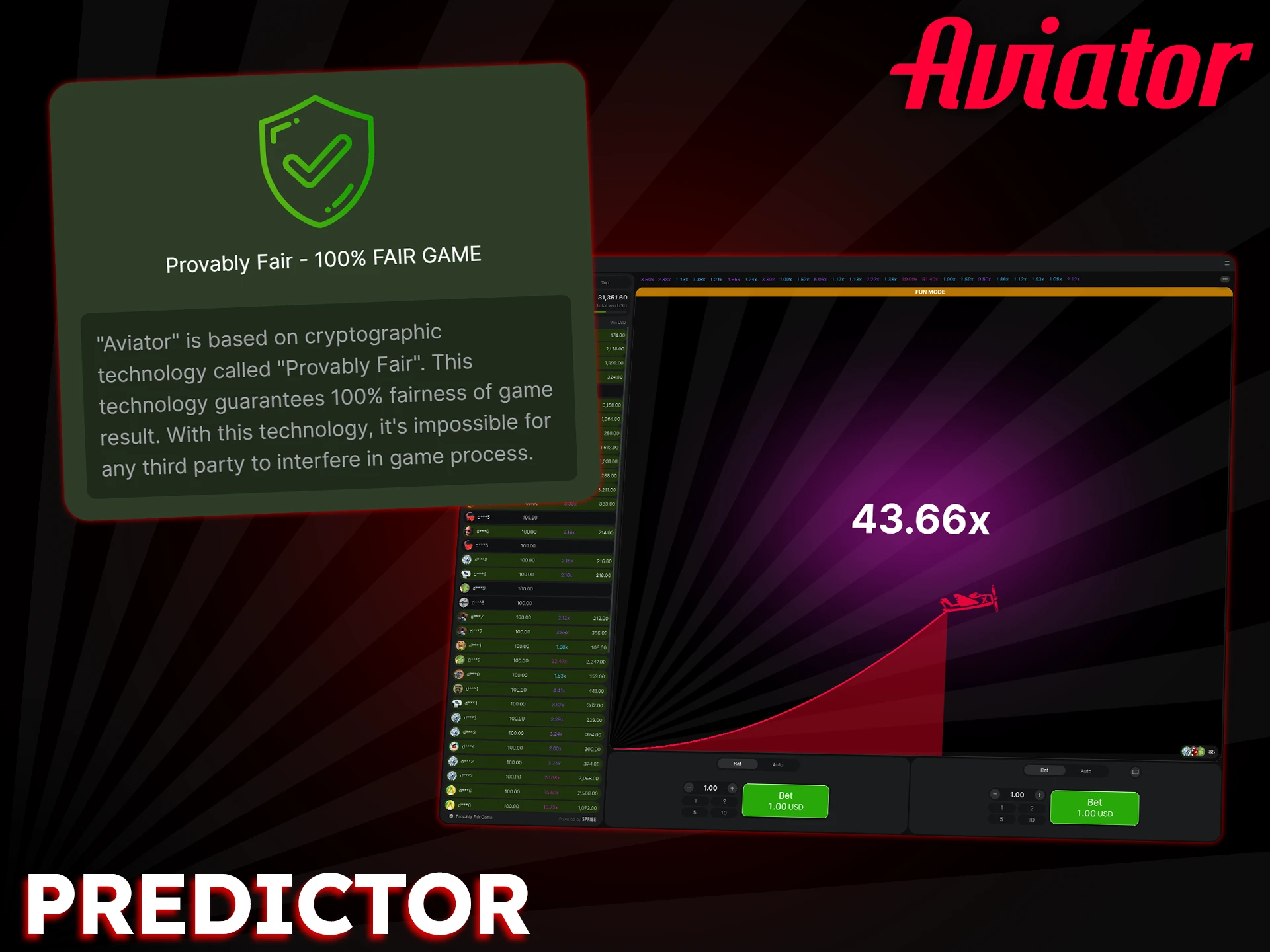 Aviator game is completely random and cannot be predicted.