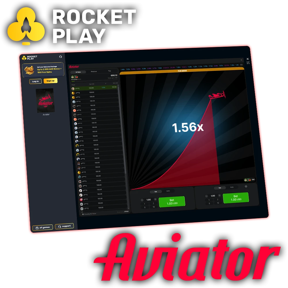 RocketPlay is an ideal platform for Aviator, offering bonuses and quick payouts.