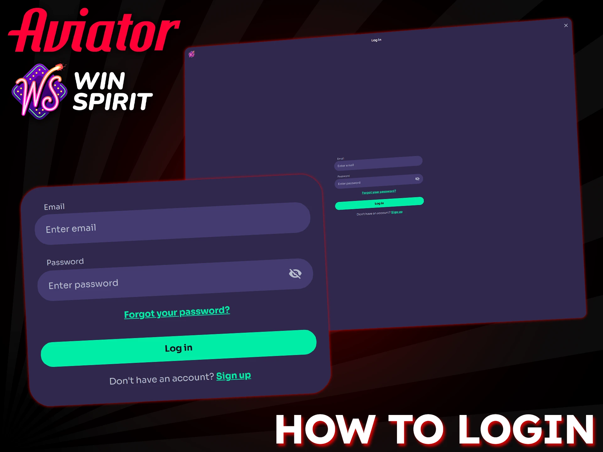 Log in to your WinSpirit account to start playing Aviator.